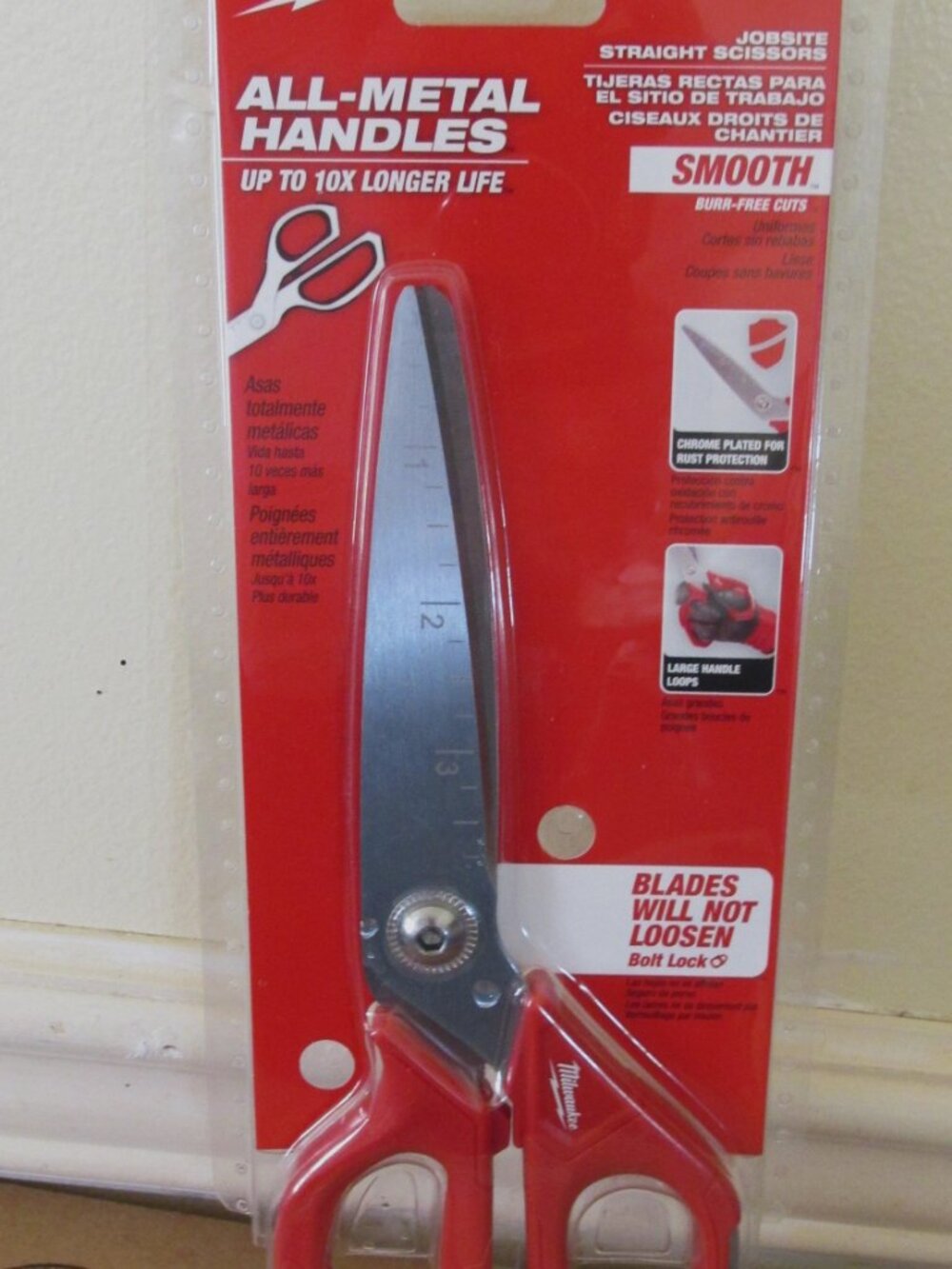 Milwaukee Jobsite Scissors 48-22-4046 All Medal Handles Smooth Burr Free Cuts